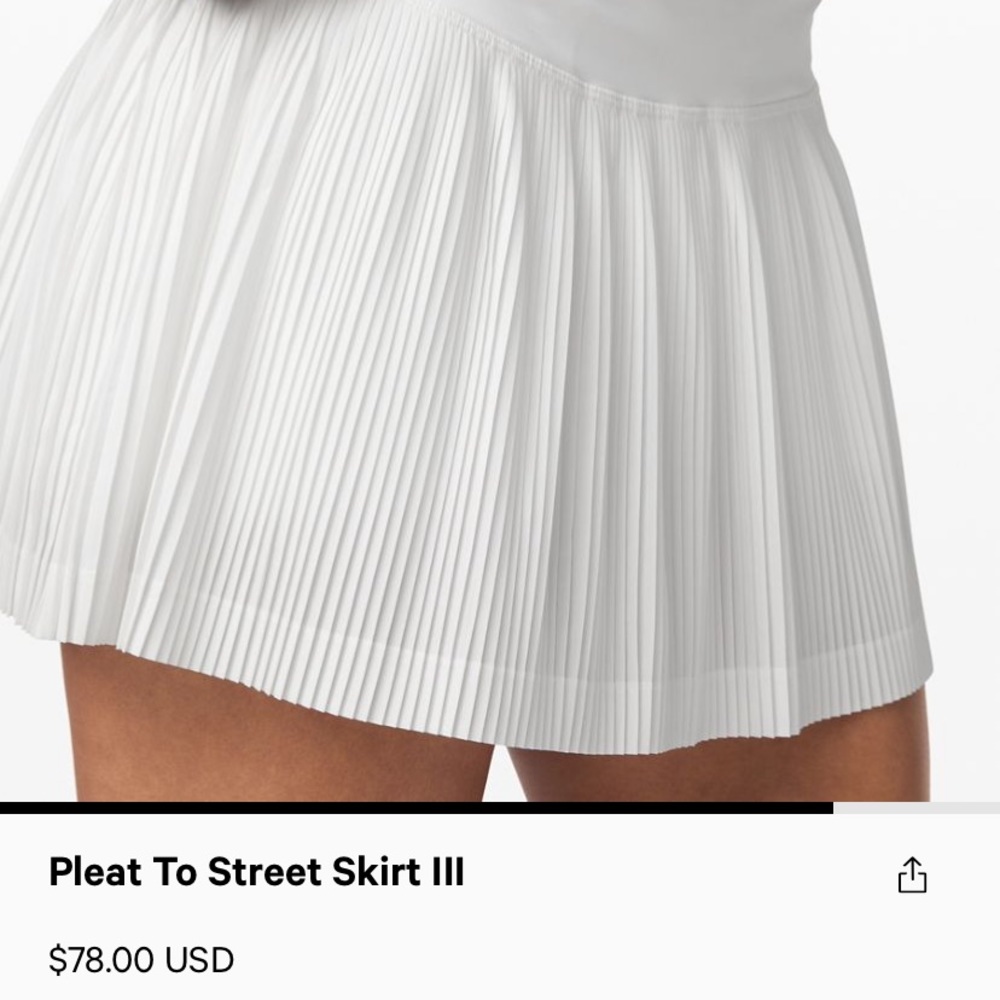 Lululemon Pleat to Street Skirt